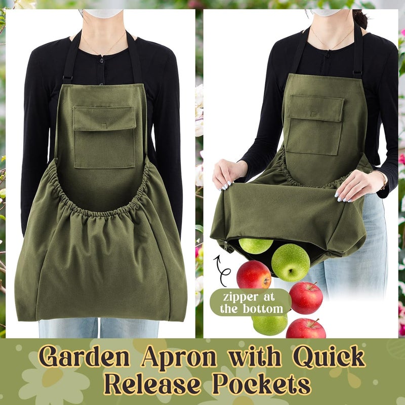 Maiteenly Gardening Apron Harvest Apron with Release Pockets, Christmas Gift for Men & Women, Gardeners, Gardening Lovers, Harvesting Weeding Laundry - Image 5